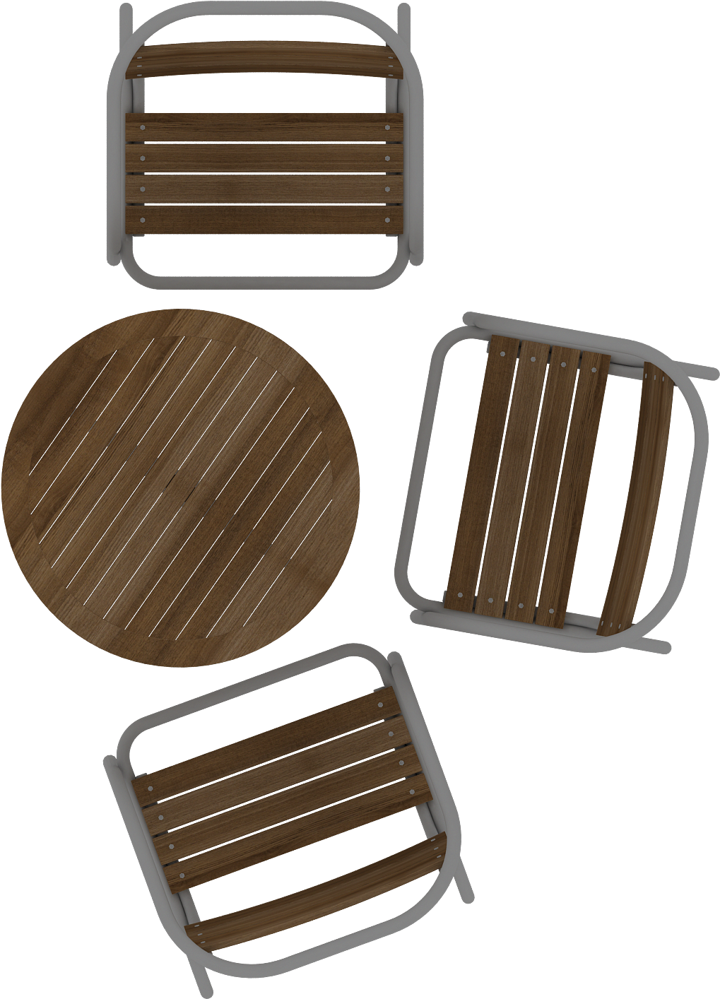 Wooden Chair Parts Disassembled PNG image