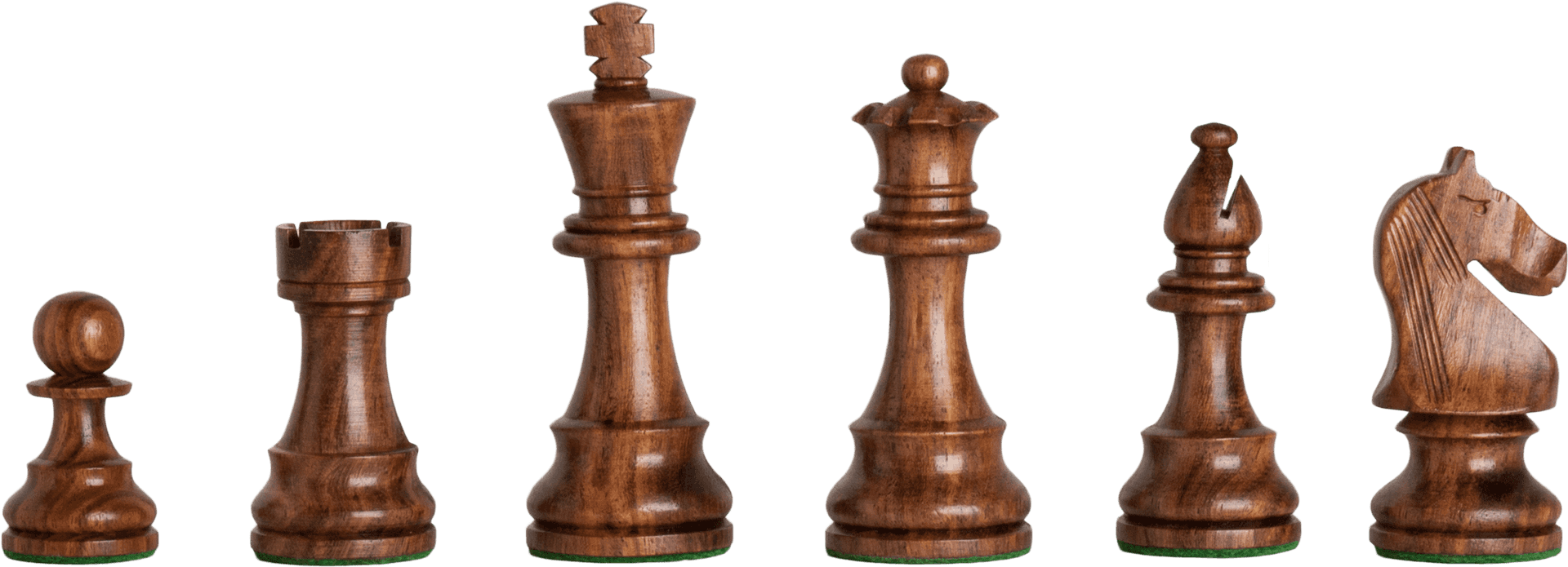 Wooden Chess Pieces Set PNG image