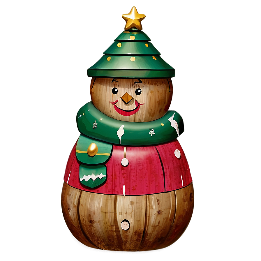 Wooden Christmas Figurines Png Ngw PNG image