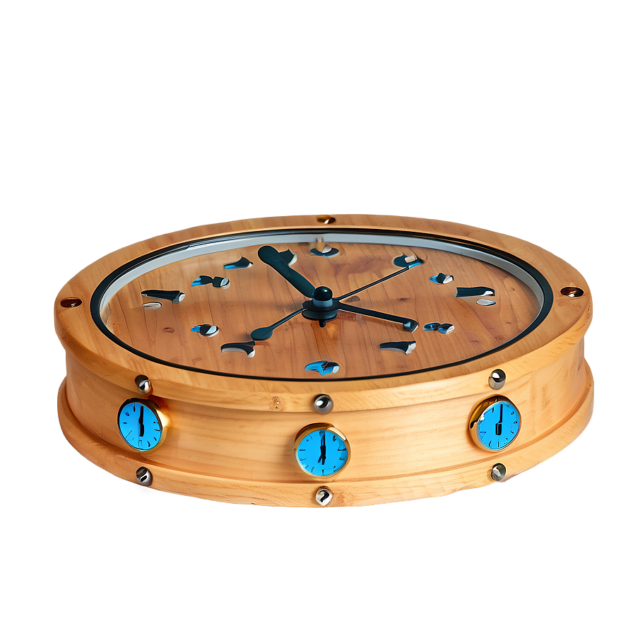 Wooden Clock Clipart Png 3 PNG image