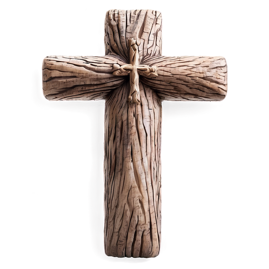 Wooden Cross Art Png 05252024 PNG image