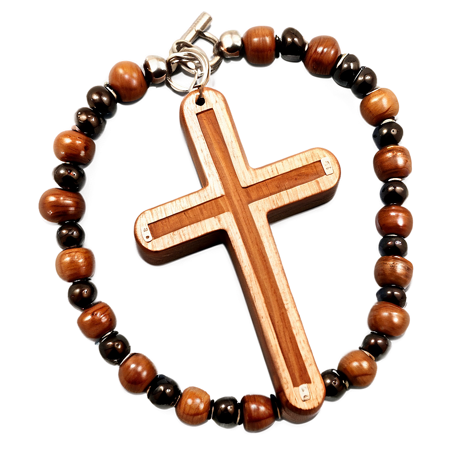 Wooden Cross Bracelet Png 90 PNG image