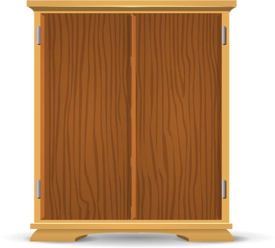 Wooden Cupboard Closet Illustration PNG image