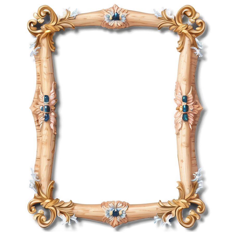 Wooden Cute Frame Png 06262024 PNG image