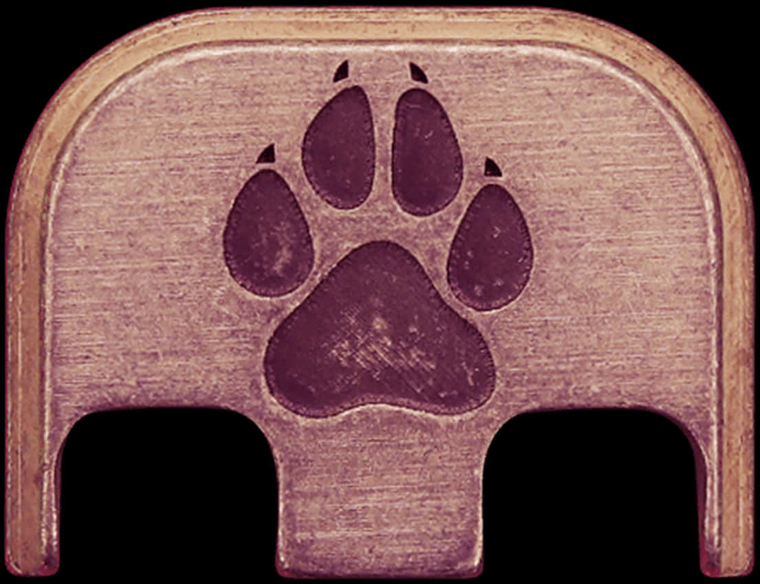 Wooden Dog Paw Cutout PNG image