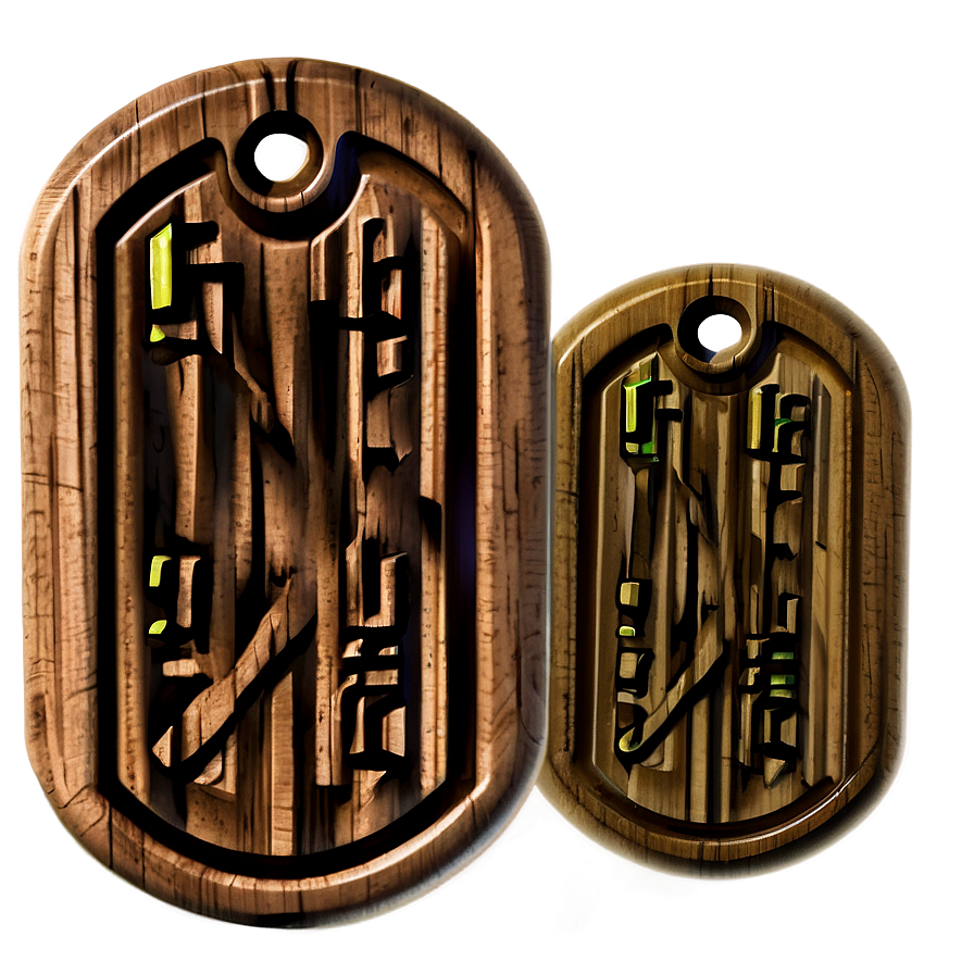 Wooden Dog Tag Png 06122024 PNG image