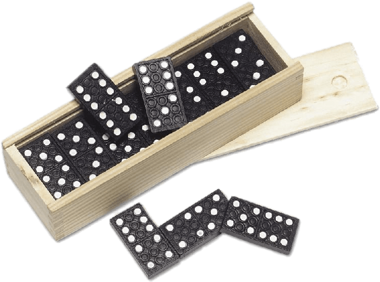 Wooden Dominoes Set PNG image