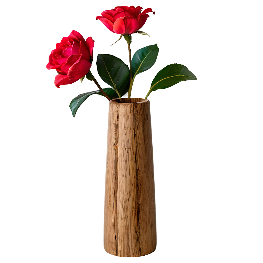 Wooden Flower Vase Png Pyq PNG image