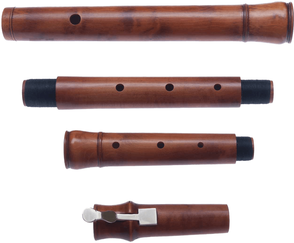 Wooden Flute Disassembled Parts PNG image