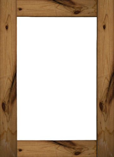 Wooden Frameon Blue Background PNG image