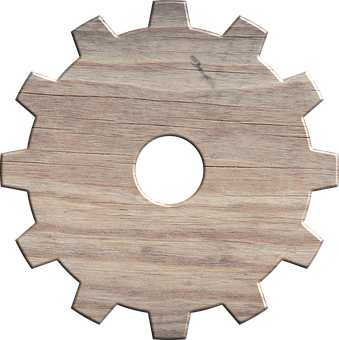 Wooden Gear Cogwheel Texture PNG image