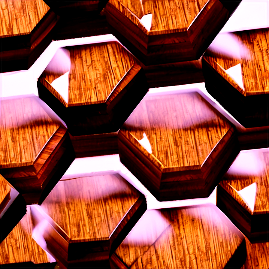 Wooden Hexagon Pattern Png 06202024 PNG image