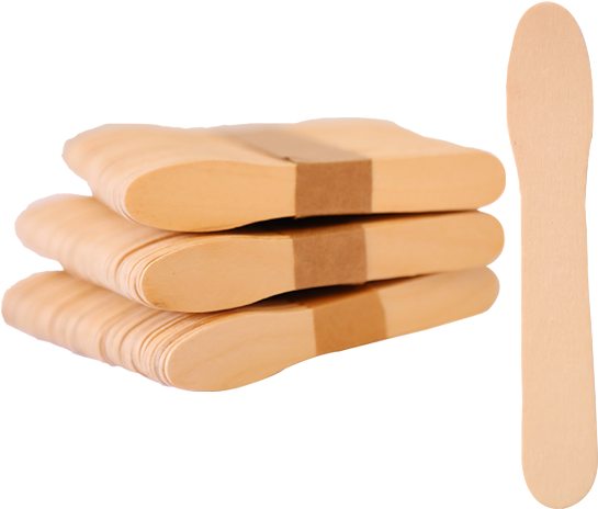 Wooden Ice Cream Spoons Stacked PNG image