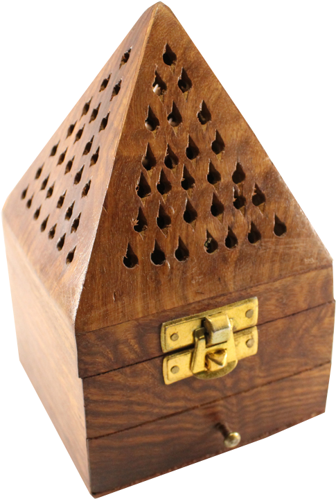 Wooden Incense Burner Box PNG image