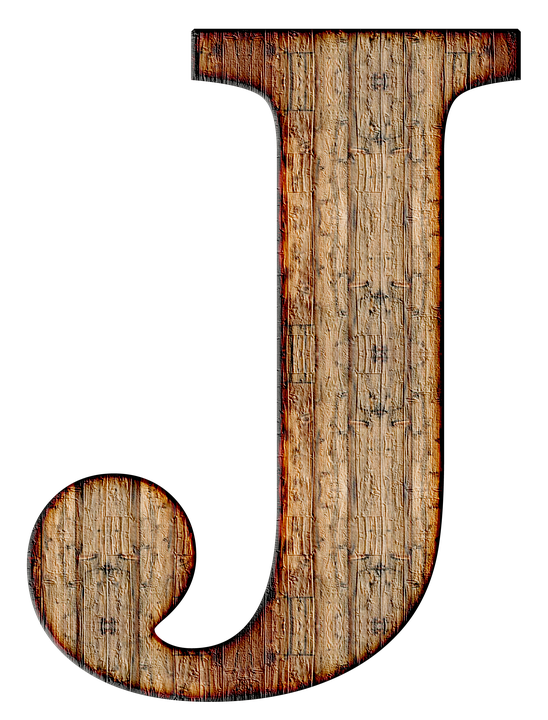 Wooden Letter J Texture PNG image