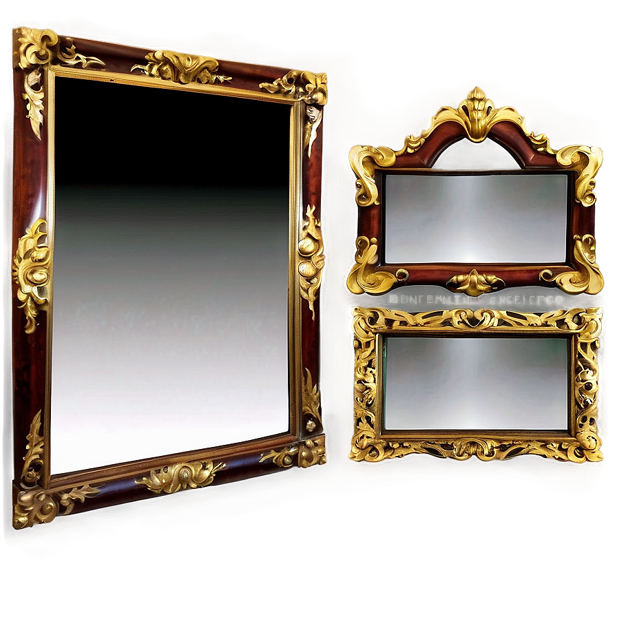 Wooden Mirror Frame Png 10 PNG image