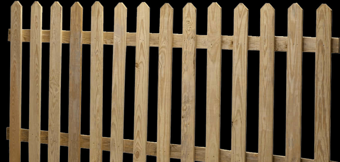 Wooden Picket Fence Black Background PNG image
