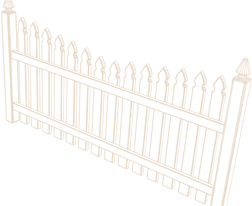Wooden Picket Fence Design PNG image