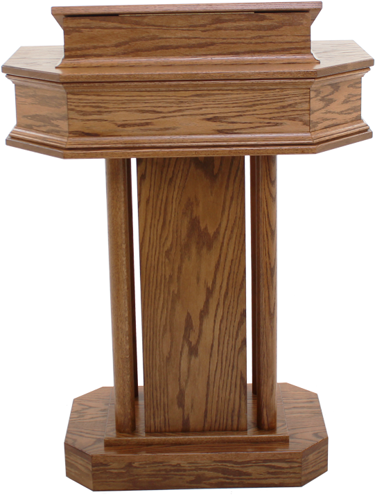 Wooden Podium Stand PNG image