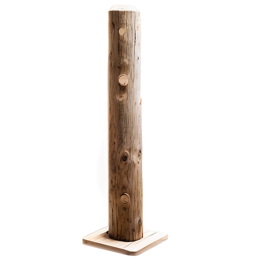 Wooden Pole Standing Png 06282024 PNG image