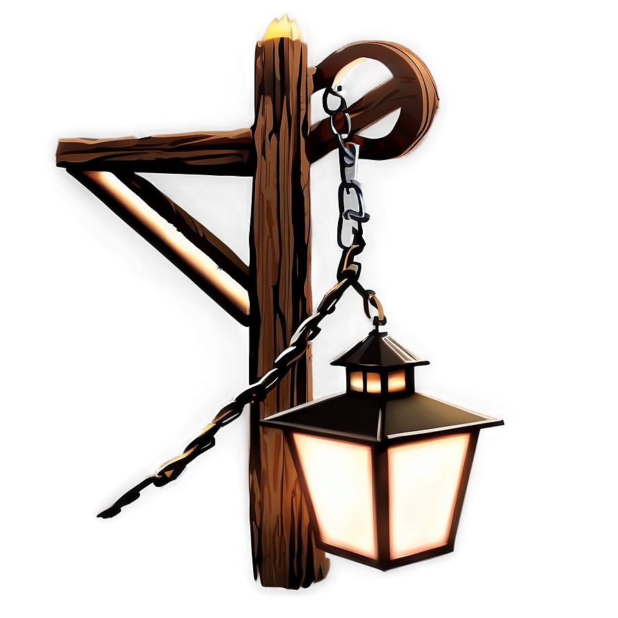 Wooden Post With Lantern Png Jmy28 PNG image