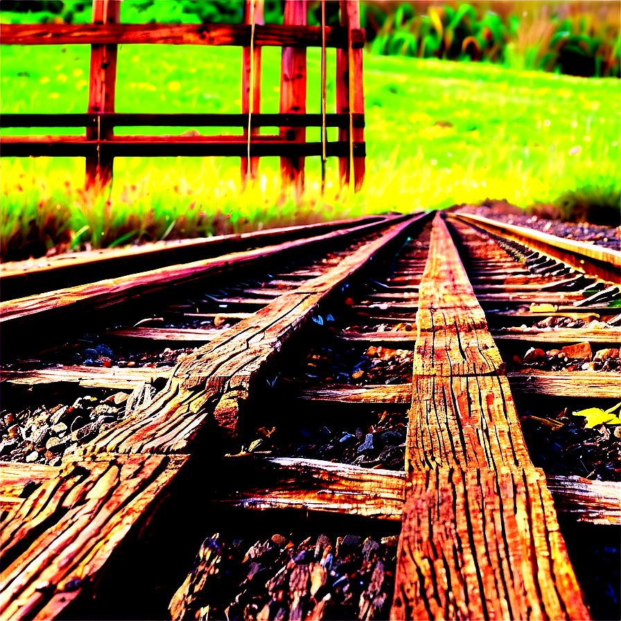 Wooden Railroad Ties Tracks Png 25 PNG image