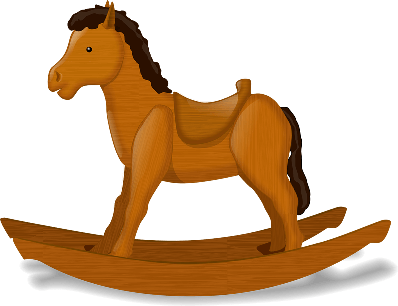 Wooden Rocking Horse Illustration.png PNG image