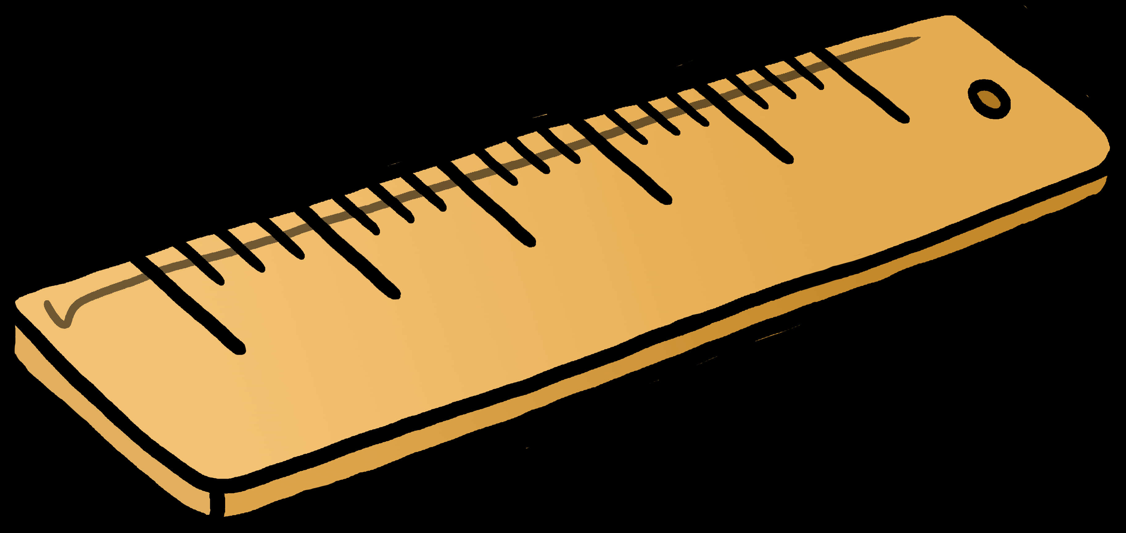 Wooden Ruler Illustration PNG image