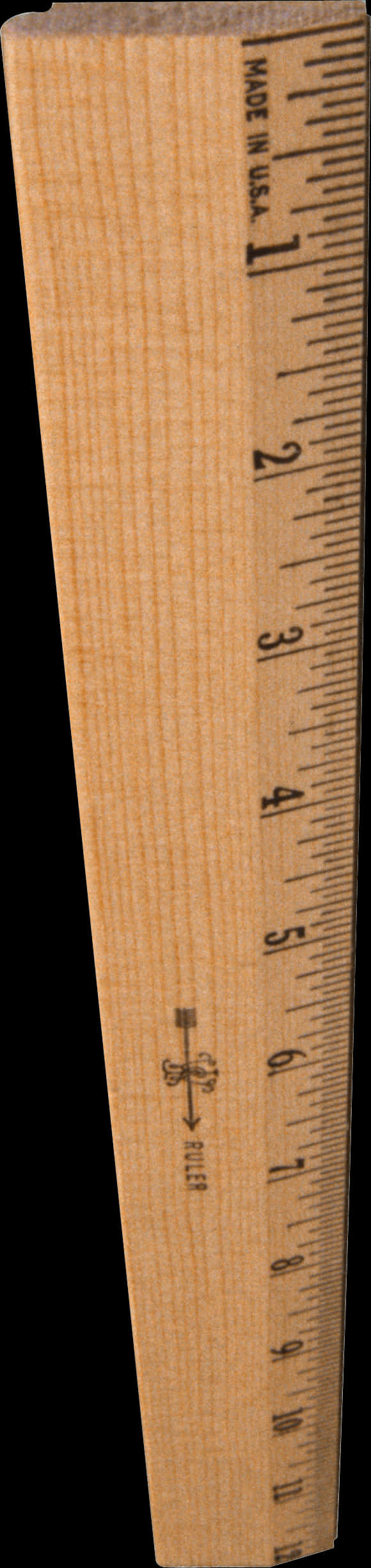 Wooden Ruler Measurement Tool PNG image