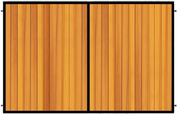 Wooden Sliding Gate Design PNG image