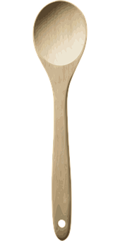 Wooden Spoon Black Background PNG image