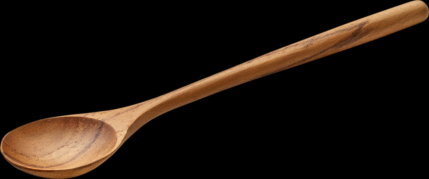 Wooden Spoon Black Background PNG image