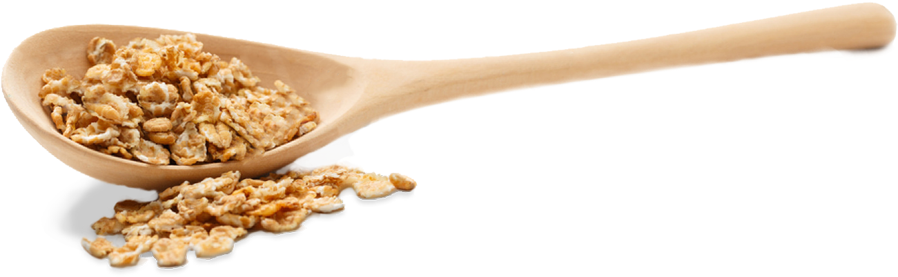 Wooden Spoon With Granola Spilling PNG image