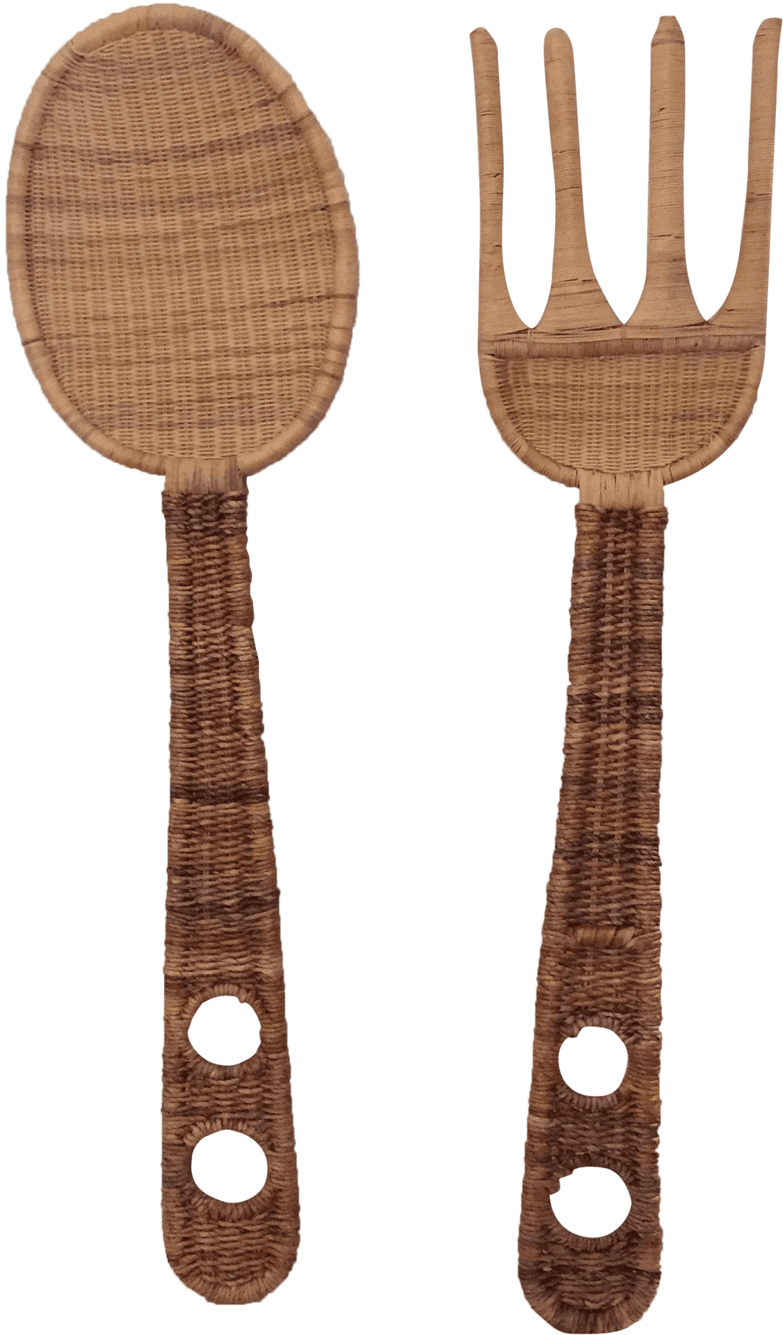 Wooden Spoonand Fork Set PNG image