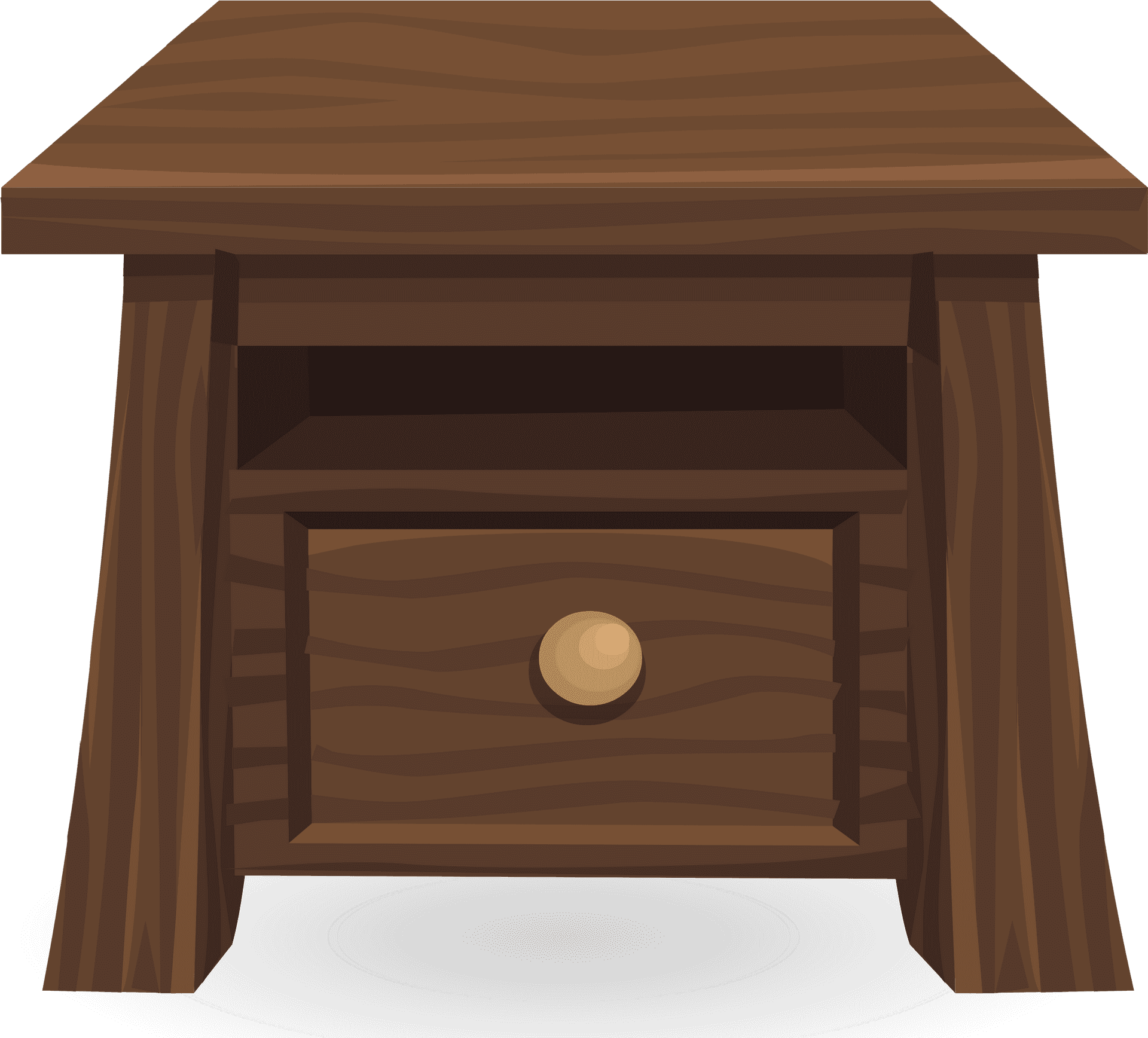 Wooden Table With Drawer Clipart PNG image