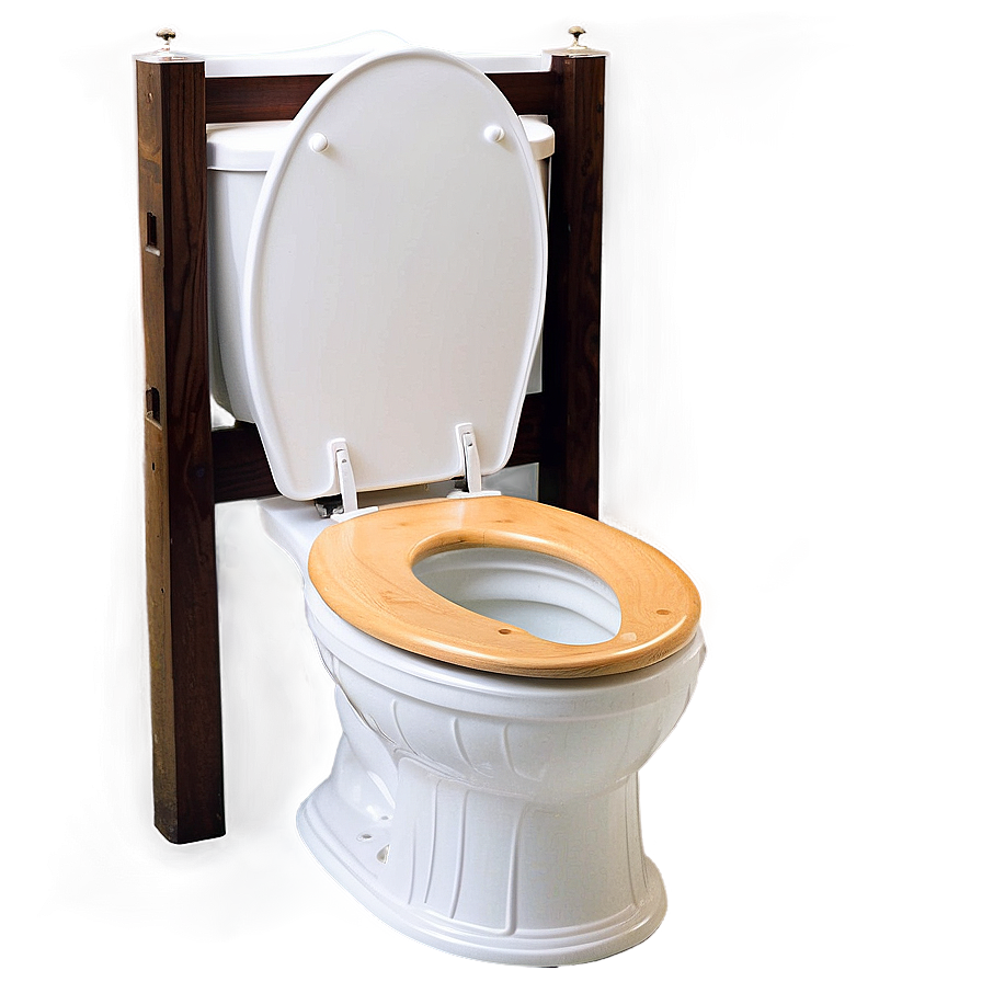 Wooden Toilet Seat Design Png 06262024 PNG image