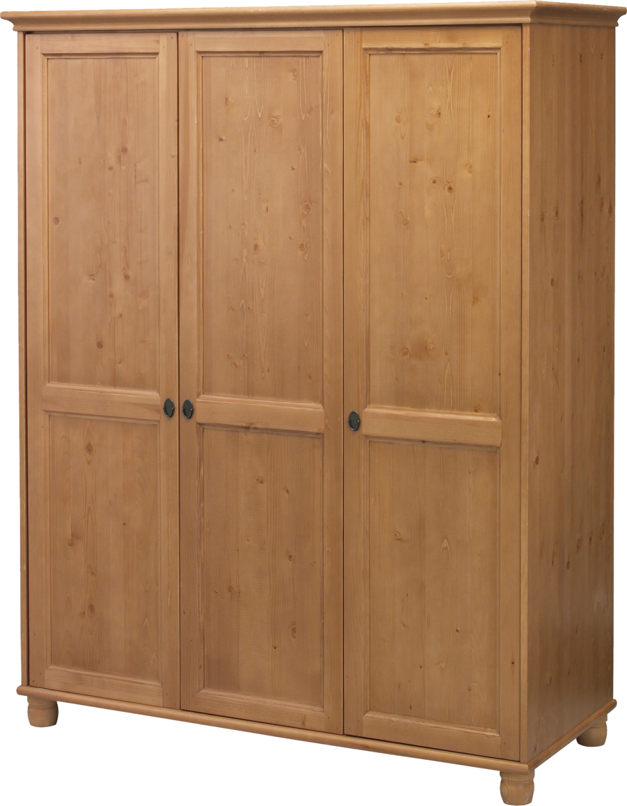 Wooden Triple Door Cupboard Closet.png PNG image