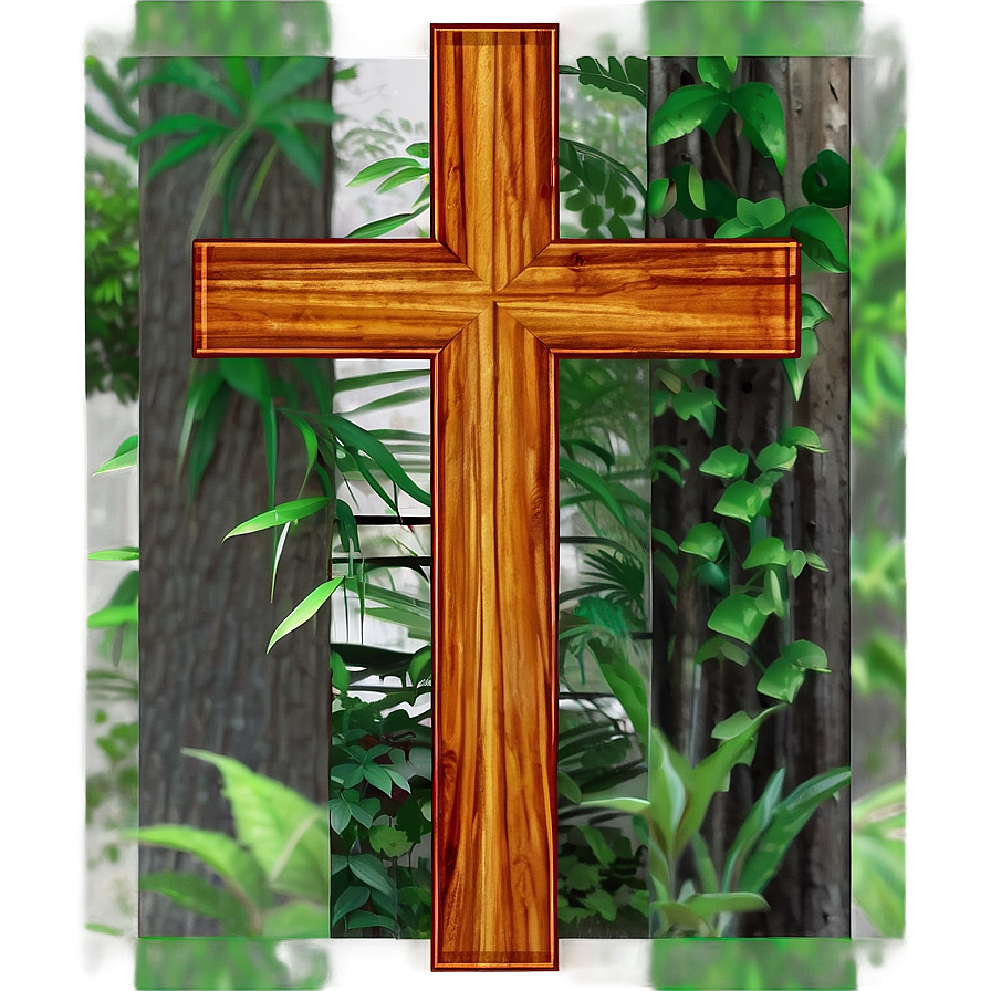 Wooden Wall Cross Png 05252024 PNG image