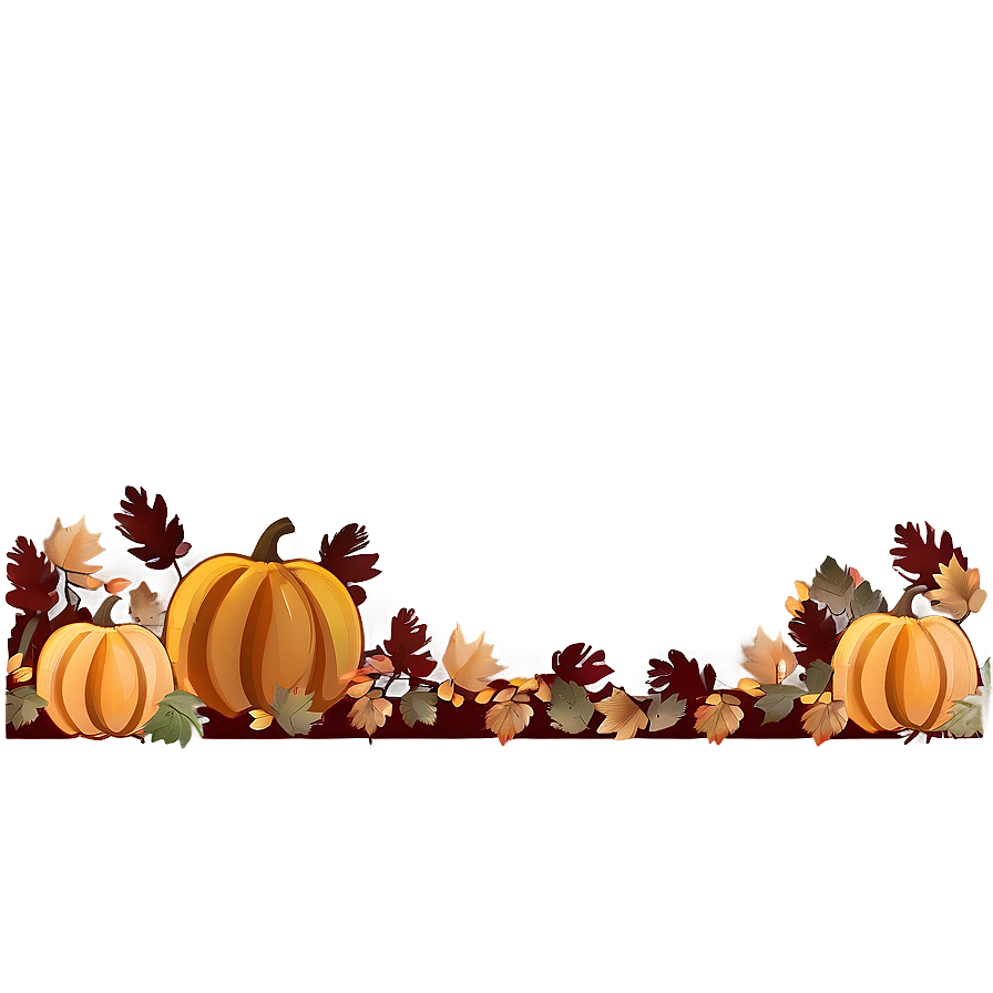 Woodland Thanksgiving Border Png 67 PNG image