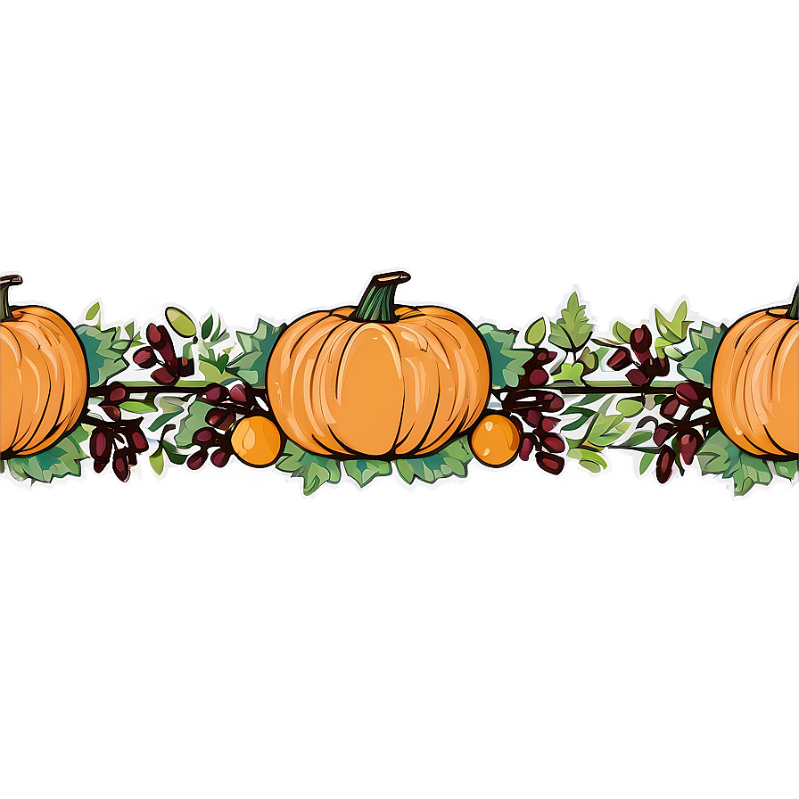 Woodland Thanksgiving Border Png Tng53 PNG image