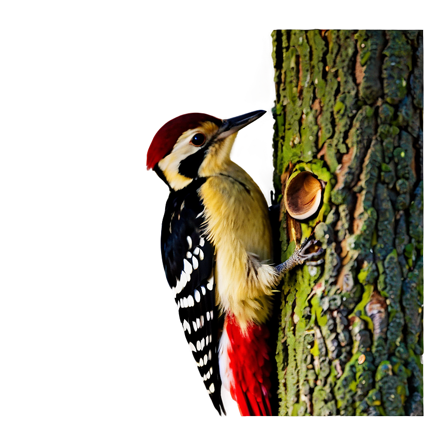 Woodpecker Bird Tree Png Vnx PNG image