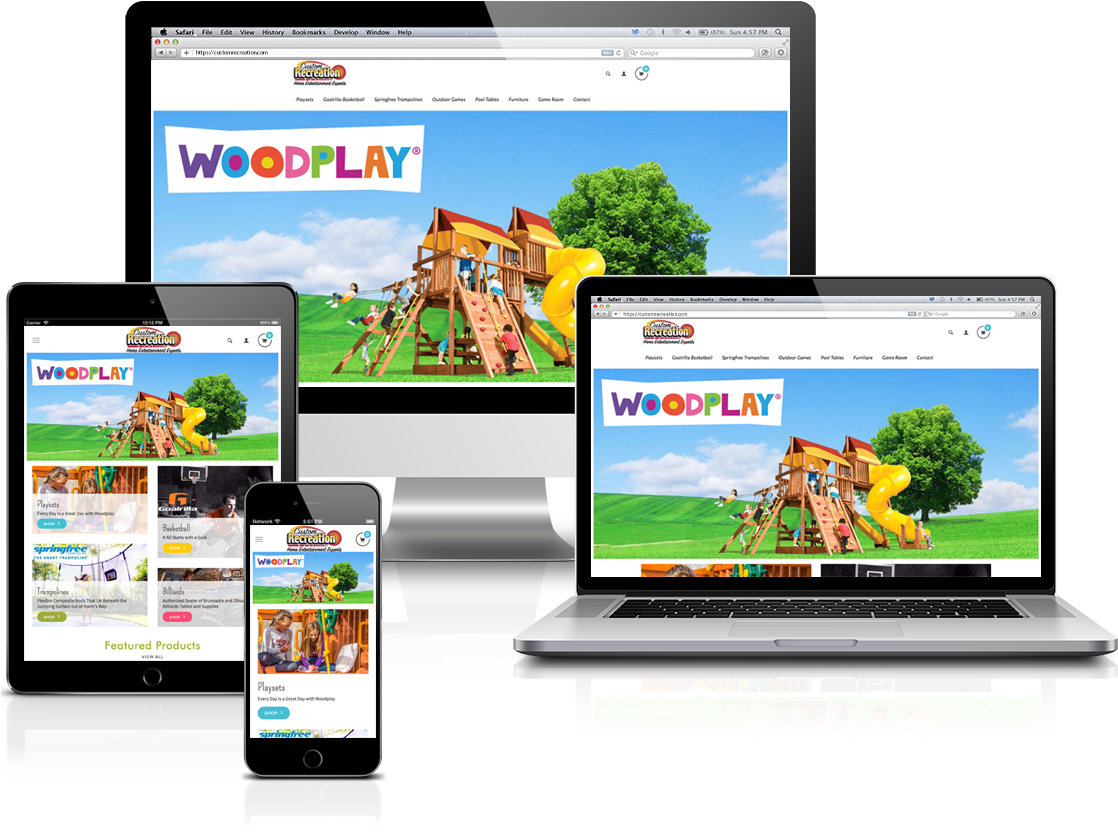 Woodplay Playset Responsive Website Design PNG image