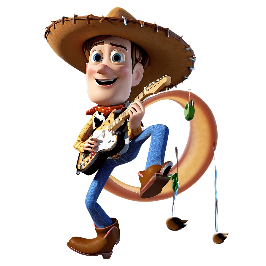 Woody With Guitar Png 05232024 PNG image