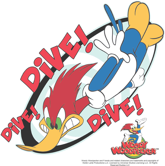 Woody Woodpecker Diving Animation PNG image