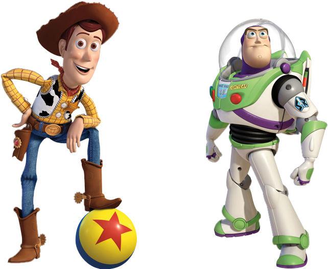 Woodyand Buzz Lightyear Toy Story Characters PNG image