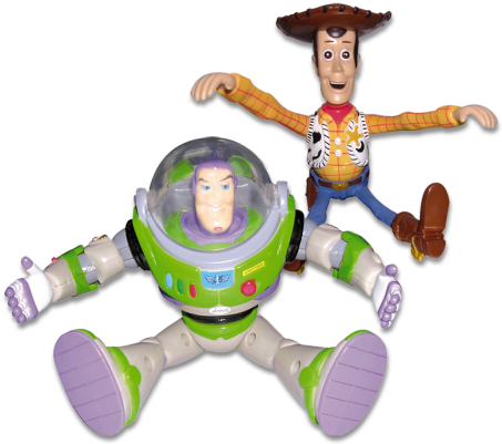 Woodyand Buzz Lightyear Toys PNG image