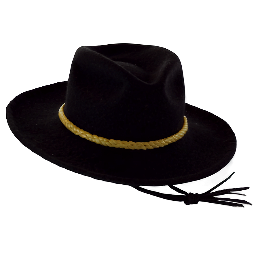 Wool Black Cowboy Hat Png 06212024 PNG image