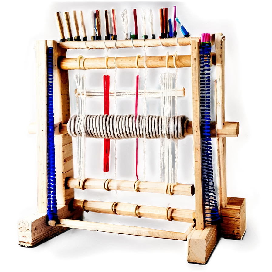 Wool Weaving Loom Png 06252024 PNG image