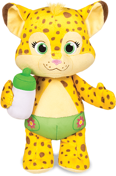 Word Party Plush Cheetah Toy PNG image