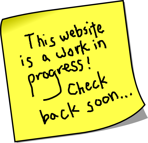 Work In Progress Website Notification Sticky Note PNG image
